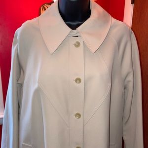 Vintage Mod Beige Button Trench Coat
